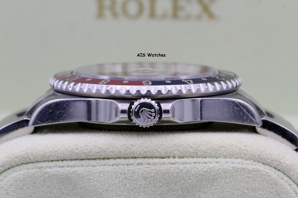 Rolex GMT Master II 16710 3186 Z Serial Pepsi / Black Insert Box & Papers