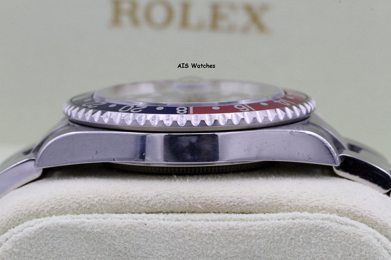 Rolex GMT Master II 16710 3186 Z Serial Pepsi / Black Insert Box & Papers