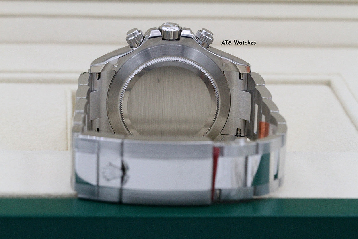 BNIB Rolex 116576TBR Platinum Daytona Cosmograph Ice Blue Arabic Dial Baguette Diamond Bezel B&P