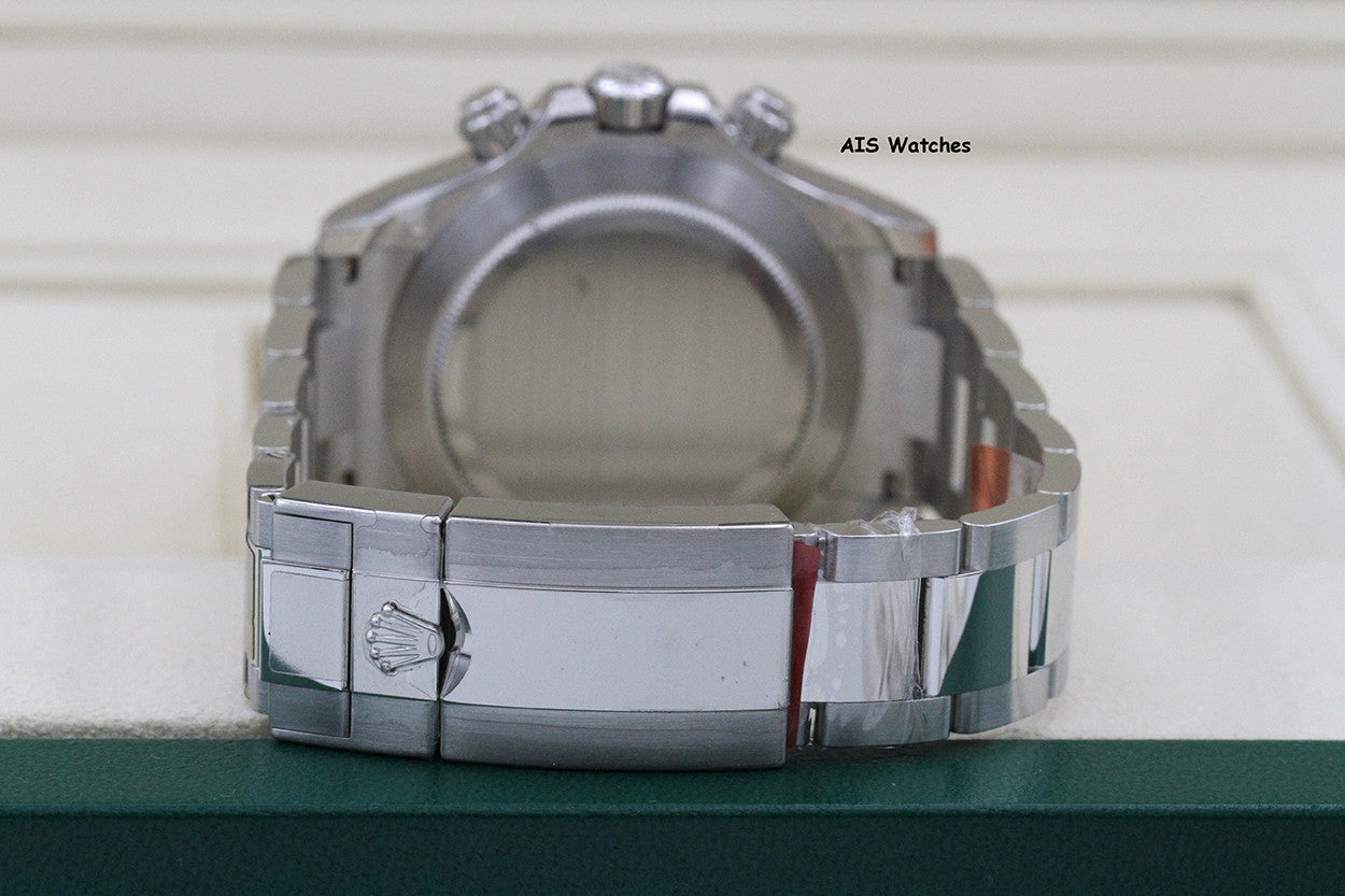 BNIB Rolex 116576TBR Platinum Daytona Cosmograph Ice Blue Arabic Dial Baguette Diamond Bezel B&P