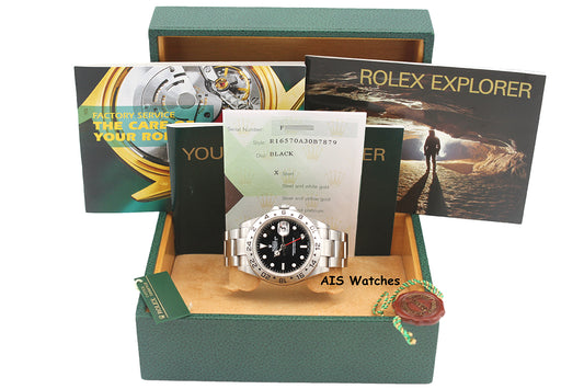 Rolex Explorer II 16570 Black Dial 40MM F Serial Box & Papers