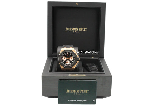 Audemars Piguet 26420RO.OO.A002CA.01 Royal Oak Offshore Rose Gold 43MM Black BP - AP Serviced 2026
