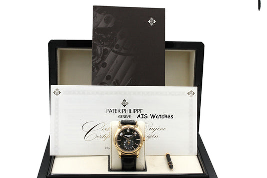 Patek Philippe Annual Calendar 5205R Rose Gold Black Dial Box & Paper