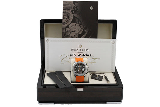 Patek Philippe 5968A Aquanaut Chronograph SS 42.2MM Orange Strap B&P