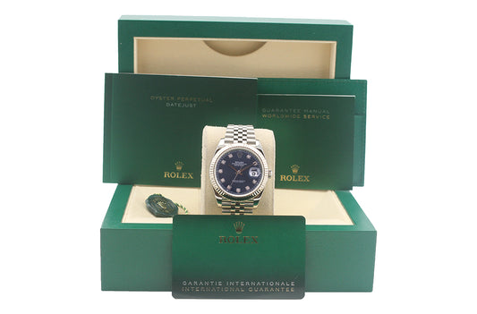 Rolex Datejust 41MM 126334 Blue Diamond Dial Jubilee Box & Paper