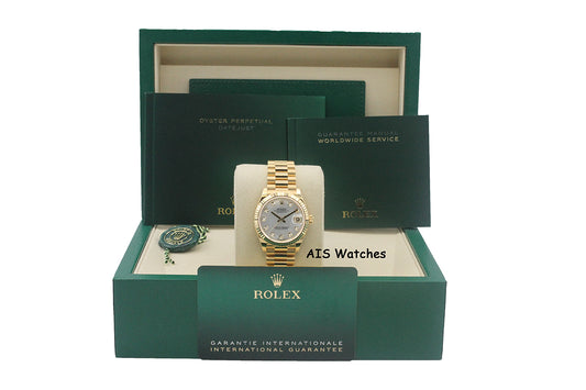 BNIB Rolex 278278 Datejust 31MM Yellow Gold Mother Of Pearl Diamond Dial MOP