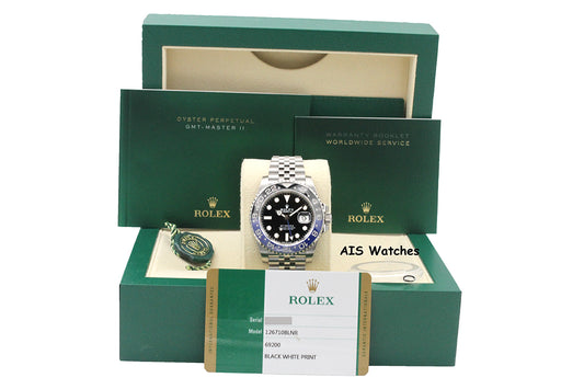 Rolex GMT Master II 126710BLNR Jubilee Batgirl / Batman 2019 Box & Papers