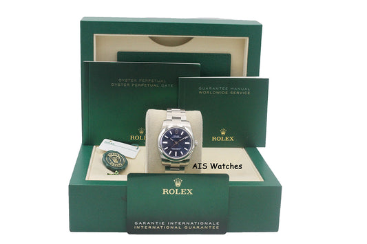 Rolex 124200 Oyster Perpetual 34 MM Blue Dial 2021 Box & Papers