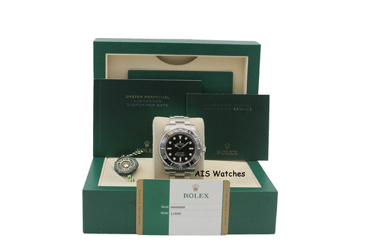 Rolex Submariner 114060 No Date 40MM Ceramic Bezel 2017 B&P