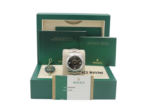 Rolex 114300 Oyster Perpetual 39MM Rhodium Dial 2016 Box & Papers