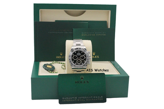 BNIB Rolex Cosmograph Ceramic Daytona 126500 Black Dial Box & Papers