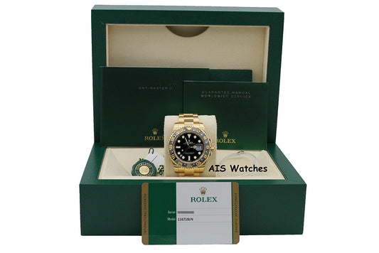 Rolex GMT-Master II 116718 LN 18K Yellow Gold Black Dial Black Ceramic BP