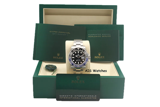 BNIB Rolex GMT Master II 126710BLNR Batman Oyster Bracelet Ceramic Bezel BP