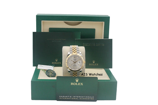 Rolex 126333 DateJust 41MM 18K YG/SS Silver Stick Dial Jubilee Bracelet 2022 Box & Papers