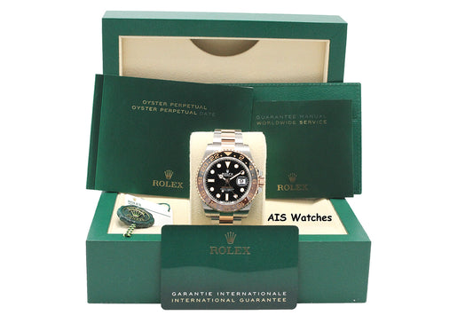 Rolex 126711 CHNR GMT Master II 18K Rose Gold / SS RootBeer Ceramic 2020 B&P