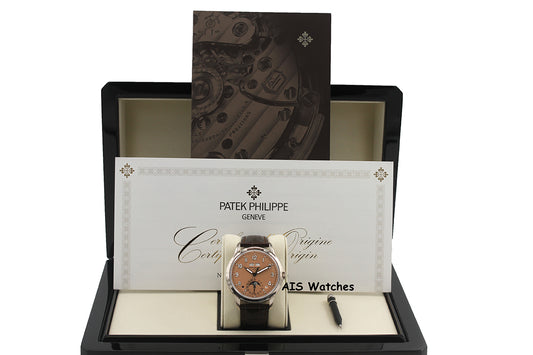 BNIB Patek Philippe Perpetual Calendar 5320G White Gold Rose Dial Box & Papers