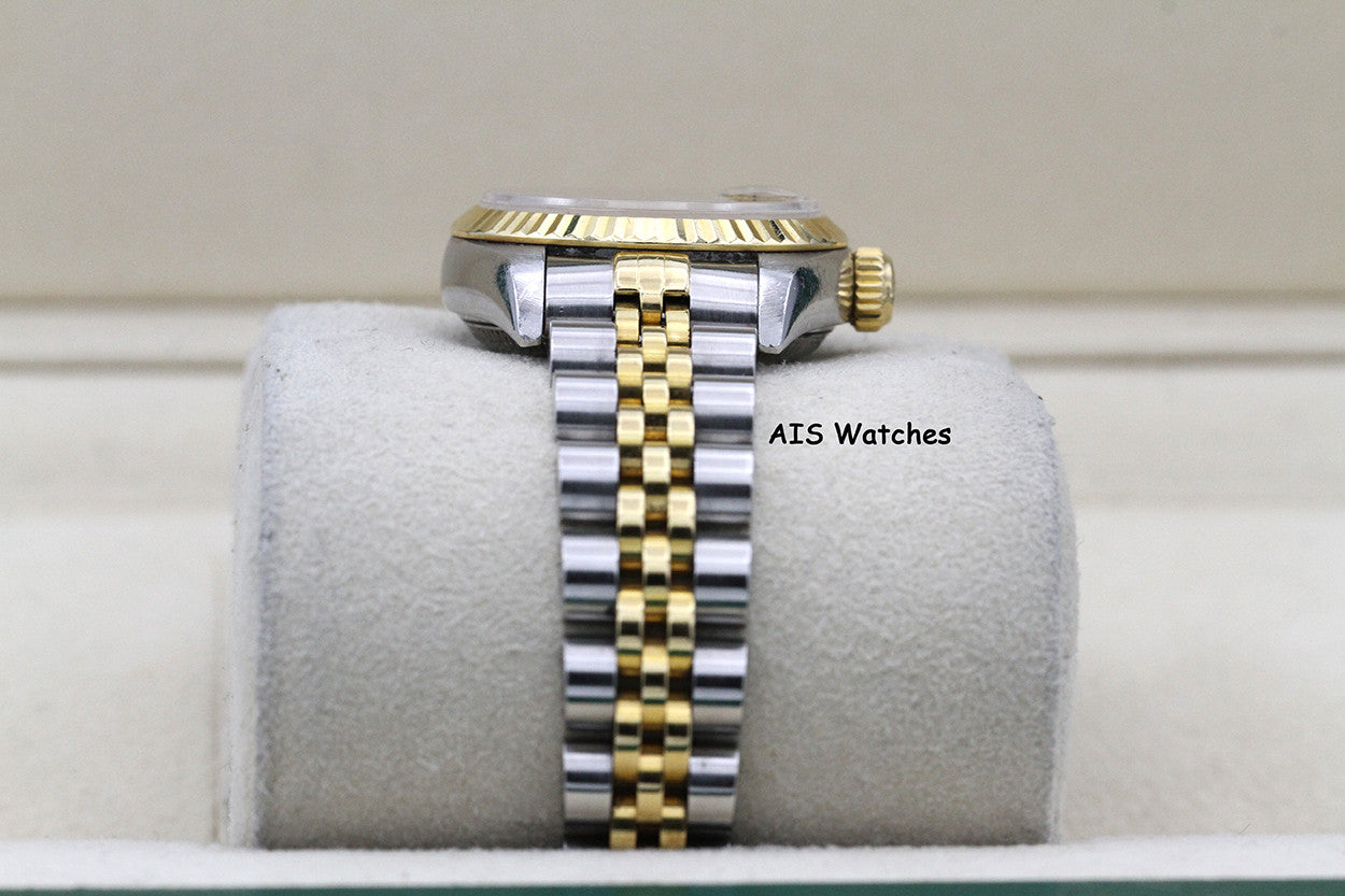 Rolex Ladies Two-Tone DateJust 69173 Champagne Dial 26MM S Serial - 1995 with Papers
