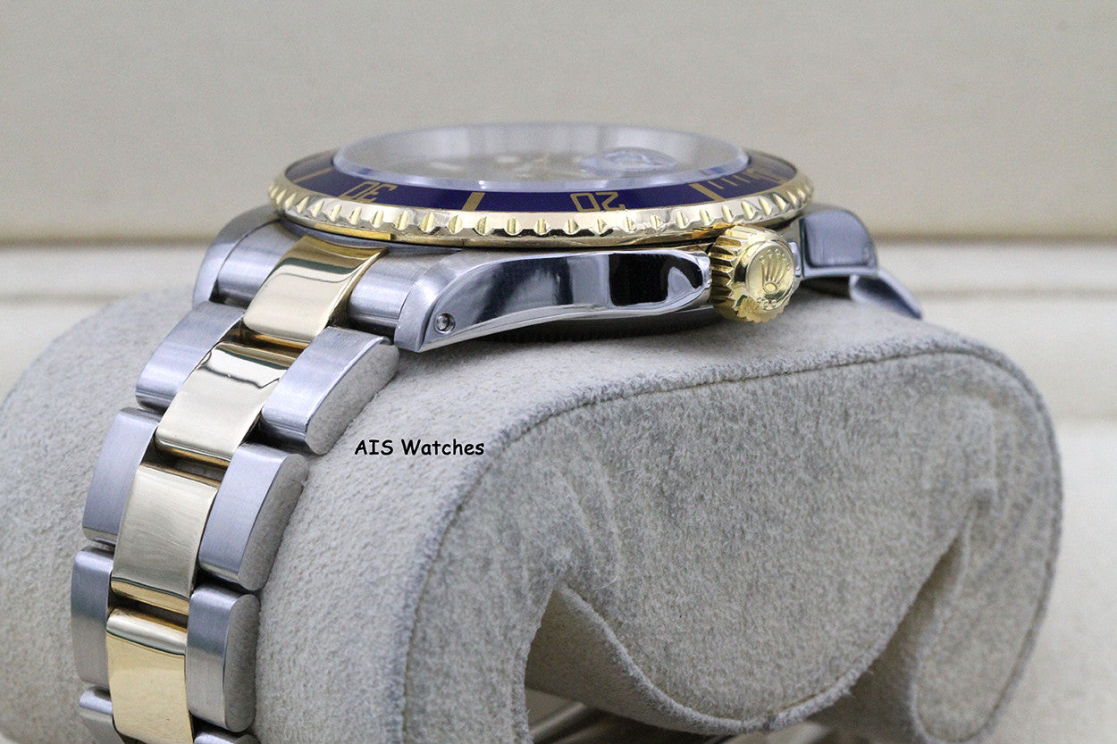 Rolex Submariner 16613 P Serial Blue Dial Box & Papers