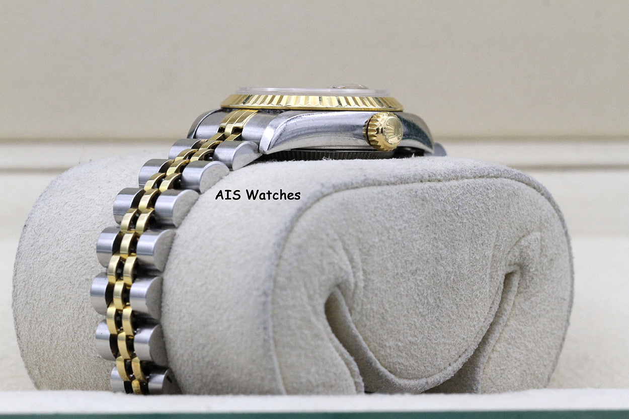 Rolex Ladies Two-Tone DateJust 69173 Champagne Dial 26MM S Serial - 1995 with Papers