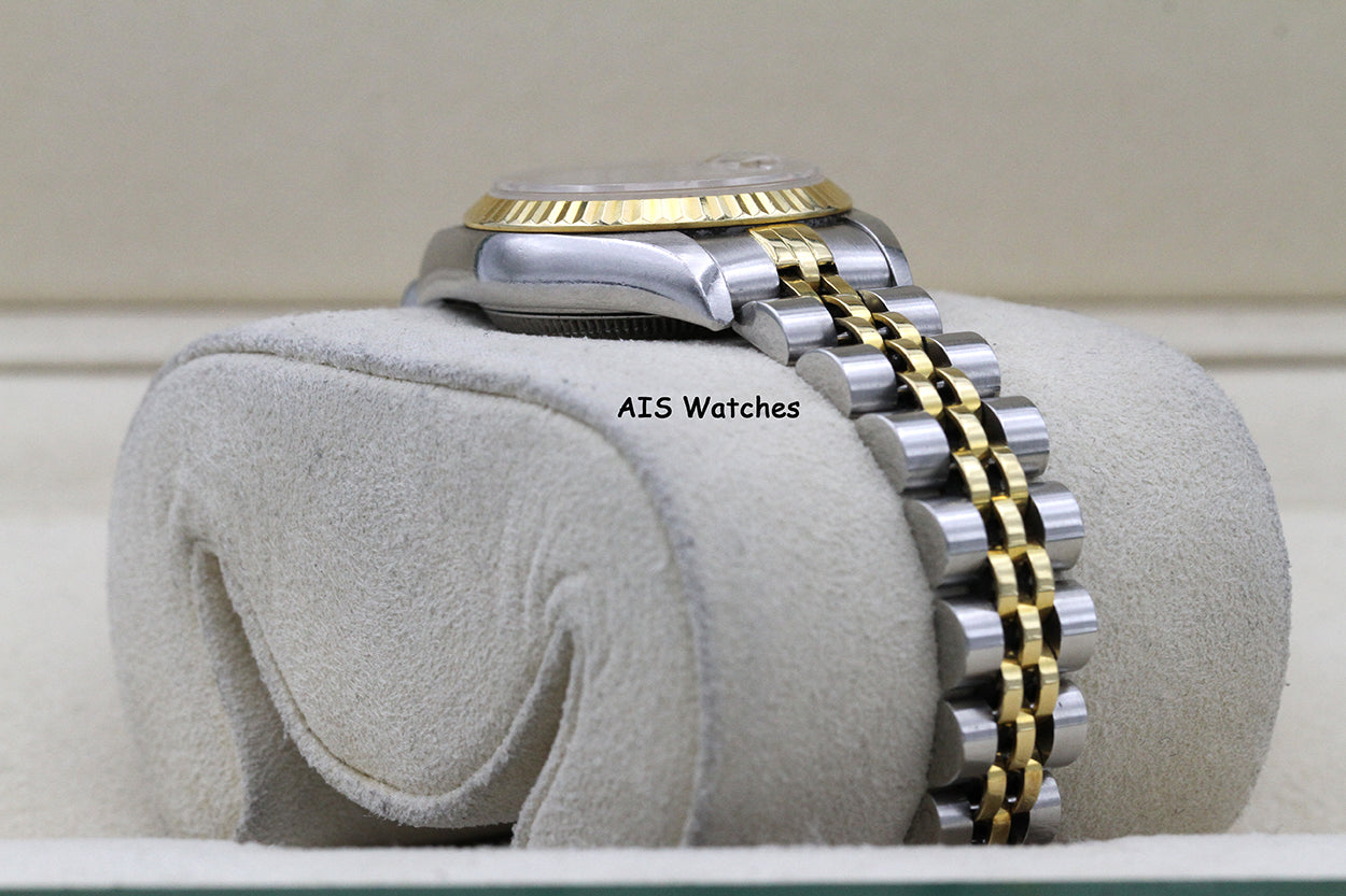 Rolex Ladies Two-Tone DateJust 69173 Champagne Dial 26MM S Serial - 1995 with Papers