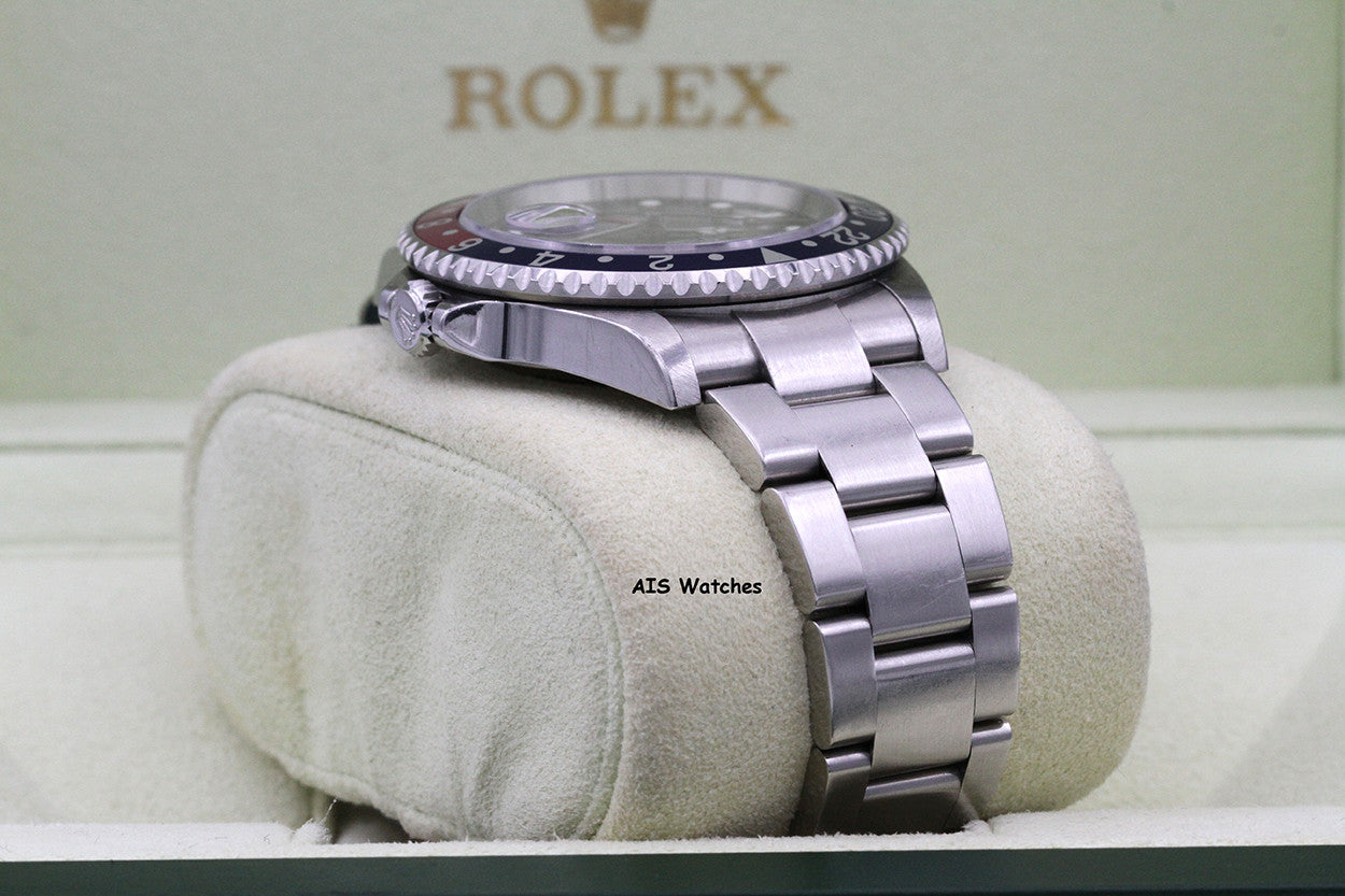 Rolex GMT Master II 16710 3186 Z Serial Pepsi / Black Insert Box & Papers
