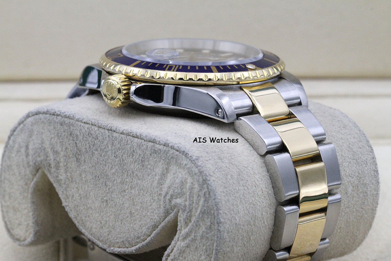 Rolex Submariner 16613 P Serial Blue Dial Box & Papers