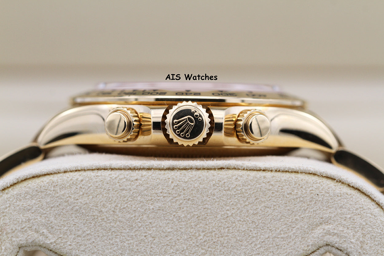 Rolex 116508 Daytona Cosmograph 18K Yellow Gold White Dial B&P