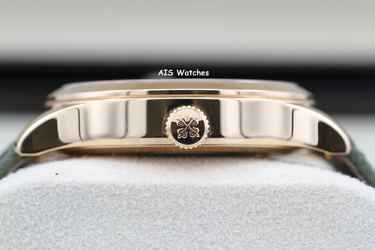 Patek Philippe 5524R Calatrava Pilot Travel Time Rose Gold Brown Dial 42MM Box & Paper