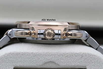 Patek Philippe Nautilus 5980/1AR Chronograph 18K Rose Gold / Stainless Steel Blue Dial Box & Papers