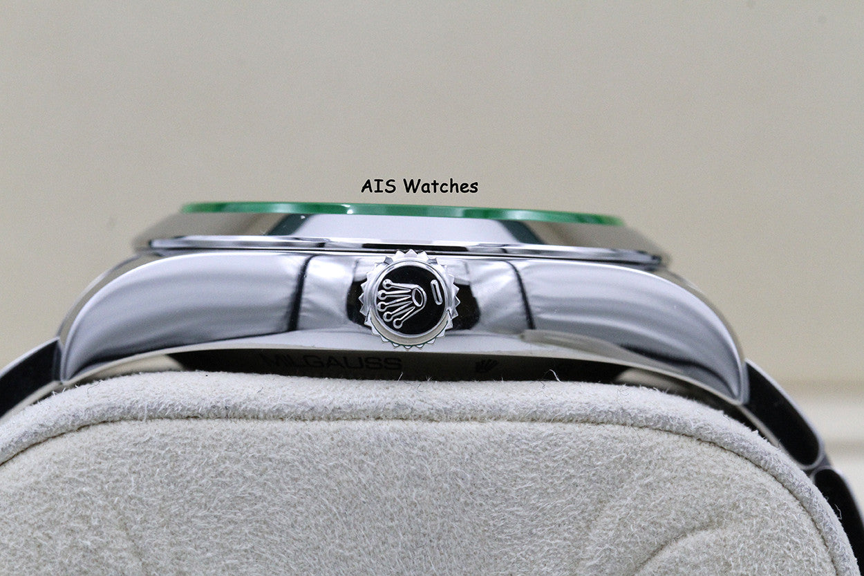 Rolex Milgauss 116400GV Black Dial / Green Crystal 2021 Box & Papers