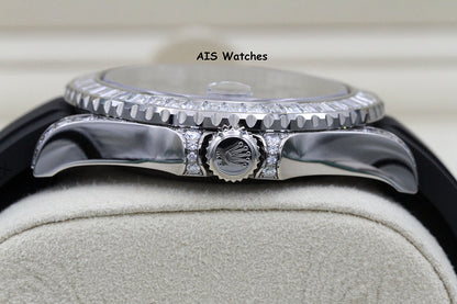 BNIB Rolex Yachtmaster 226679TBR Baguette Diamonds White Gold OysterFlex 42MM
