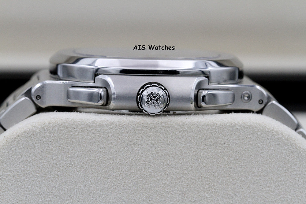 Patek Philippe Nautilus 5990/1A Chronograph Travel Time Grey Dial Box & Paper