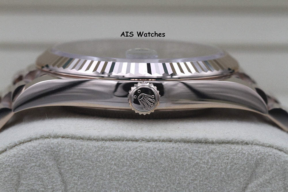 BNIB Rolex 228235 DayDate 40MM DD40 Rose Gold Olive Green Roman Dial B&P