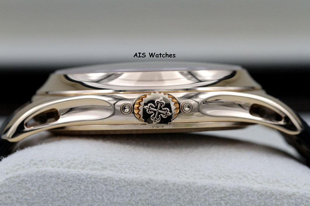 Patek Philippe Annual Calendar 5205R Rose Gold Black Dial Box & Papers