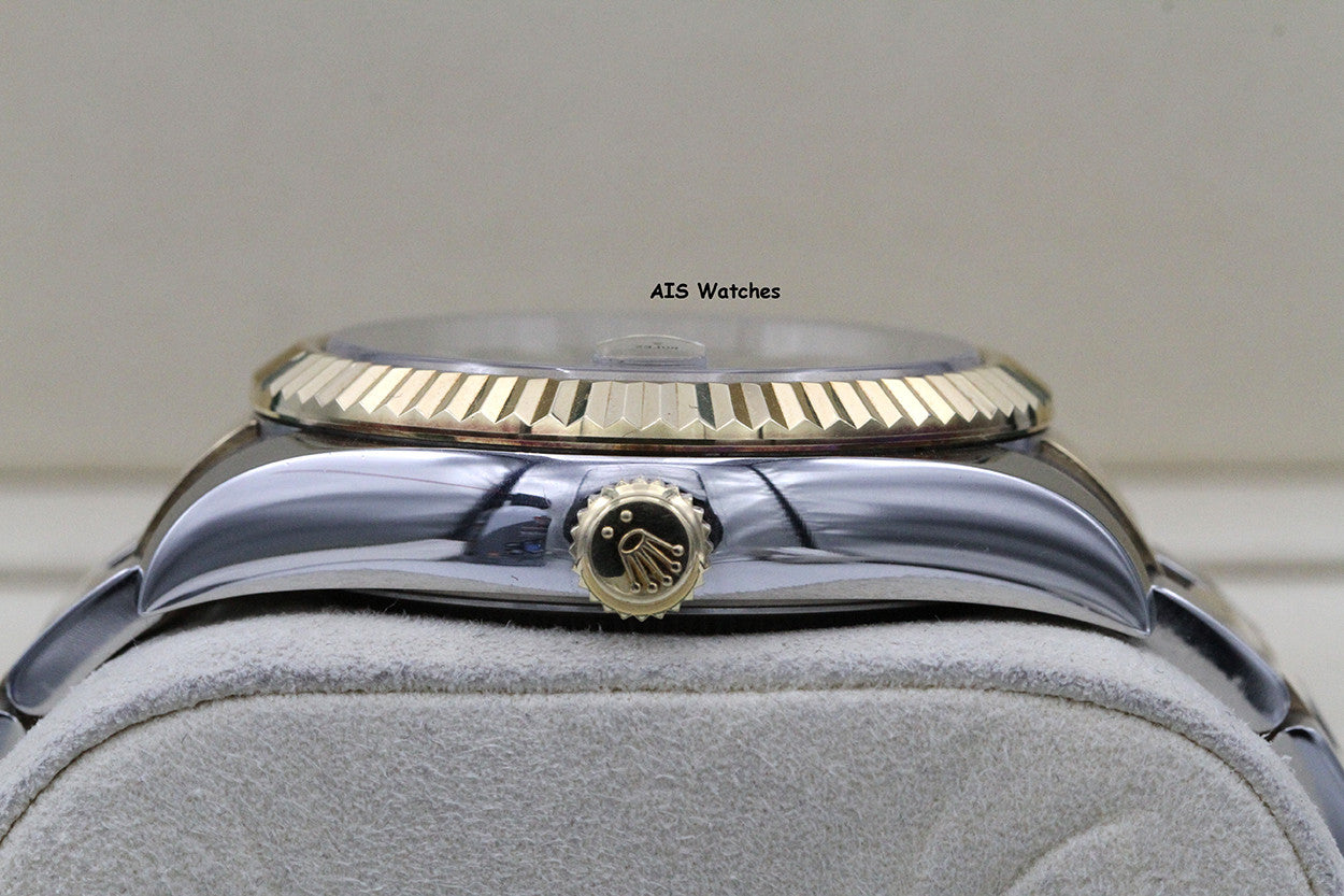 Rolex 326933 Sky-Dweller 18K Yellow Gold / SS Oyster Black Dial BP