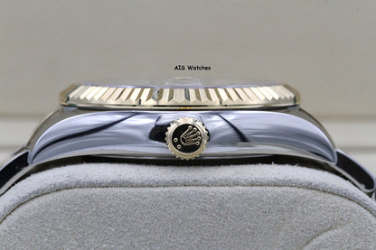 Rolex 326933 Sky-Dweller 18K Yellow Gold / SS Oyster White Dial BP