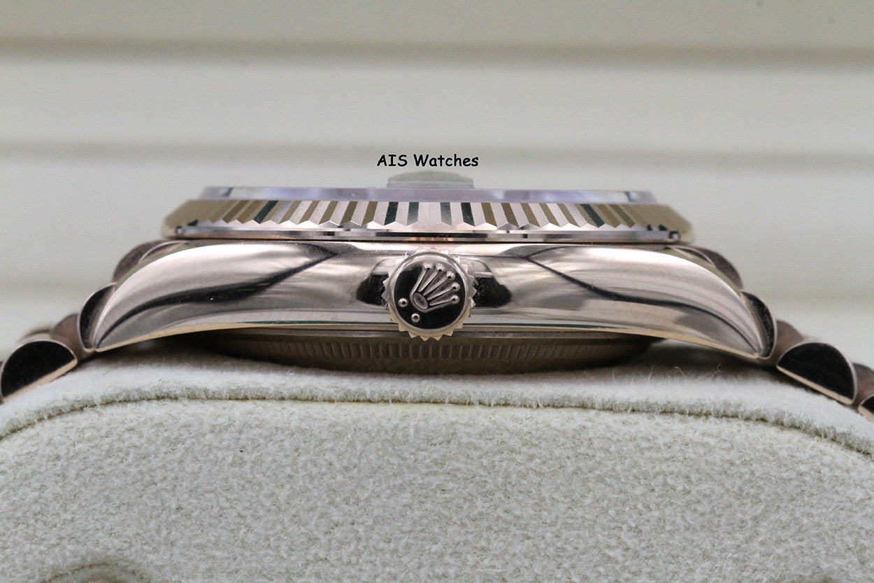 Rolex 128235 DayDate 36MM DD36 EverRose Gold Brown Ombré-Diamond Dial Box & Paper
