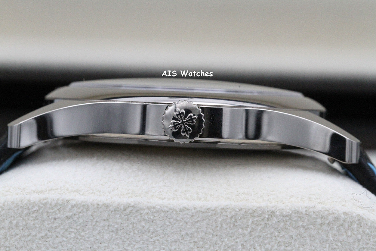 Patek Philippe 6007G-011 Calatrava White Gold Black / Sky Blue 40MM Box & Papers