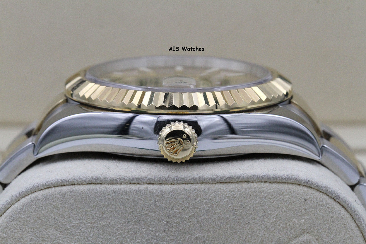 Rolex 326933 Sky-Dweller 18K Yellow Gold / SS Oyster Champagne Dial BP