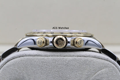 Rolex Daytona 116523 18K YG / SS White Dial F Serial