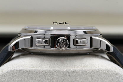 Patek Philippe 5930G World Time Chronograph White Gold Blue Dial Box & Paper