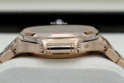 Patek Philippe Nautilus 5980/1R Chronograph 18K Rose Gold Black Dial Box & Papers