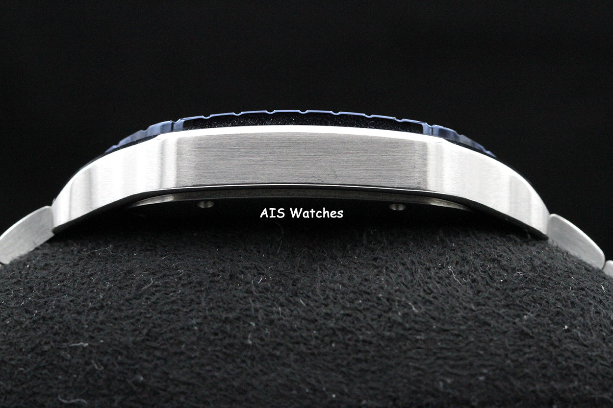Cartier Santos De Cartier Large Steel WSSA0047 Blue PVD Bezel/White Dial 41MM Box&Papers