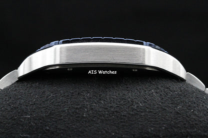 Cartier Santos De Cartier Large Steel WSSA0047 Blue PVD Bezel/White Dial 41MM Box&Papers