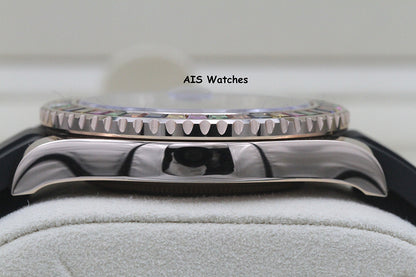 Rolex Yachtmaster 116695SATS Gem Set Bezel Everose Gold OysterFlex Strap B&P