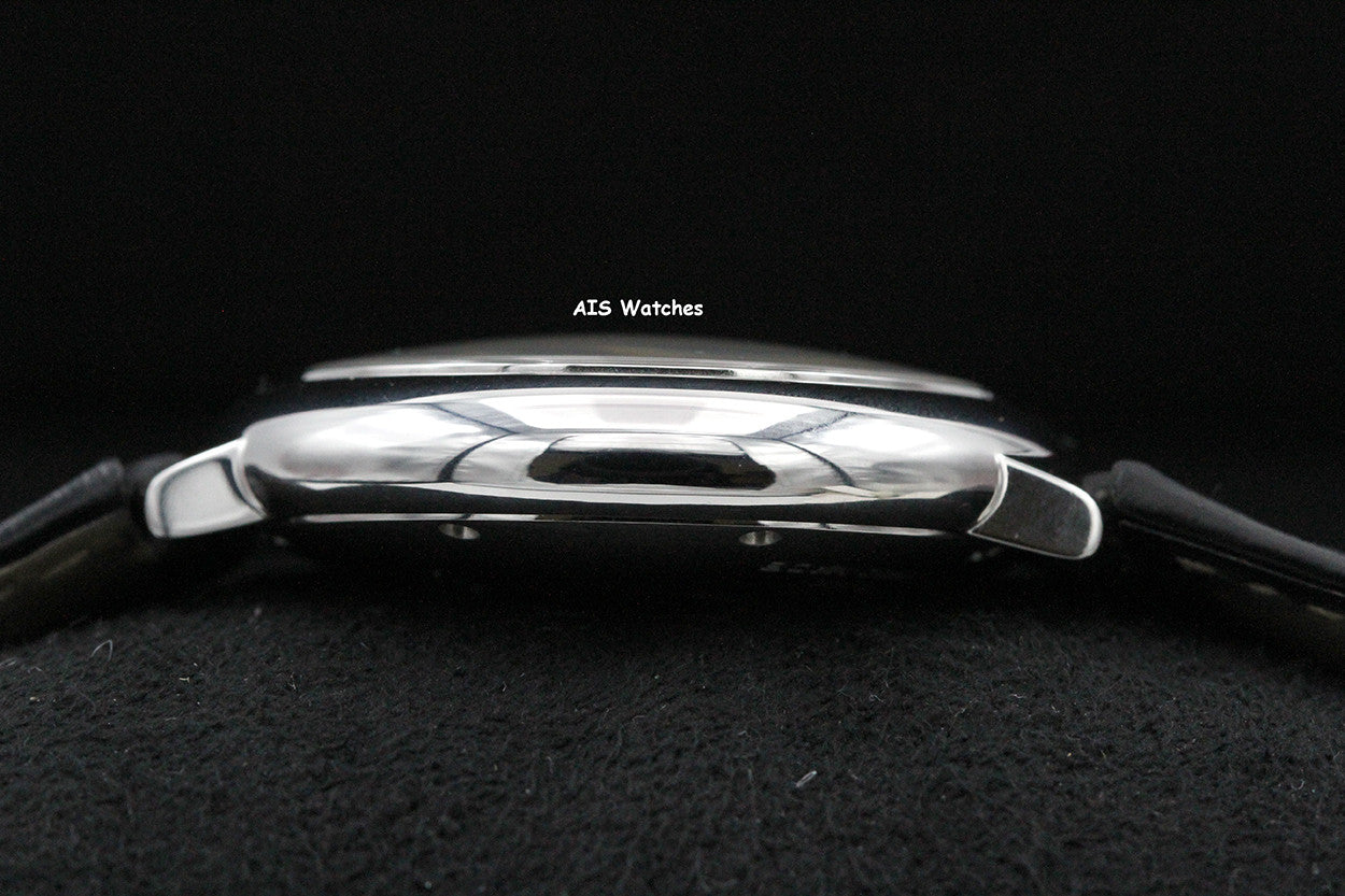 Cartier Ballon Bleu W6920085 SS 33MM Leather Strap Silver Dial Box & Papers