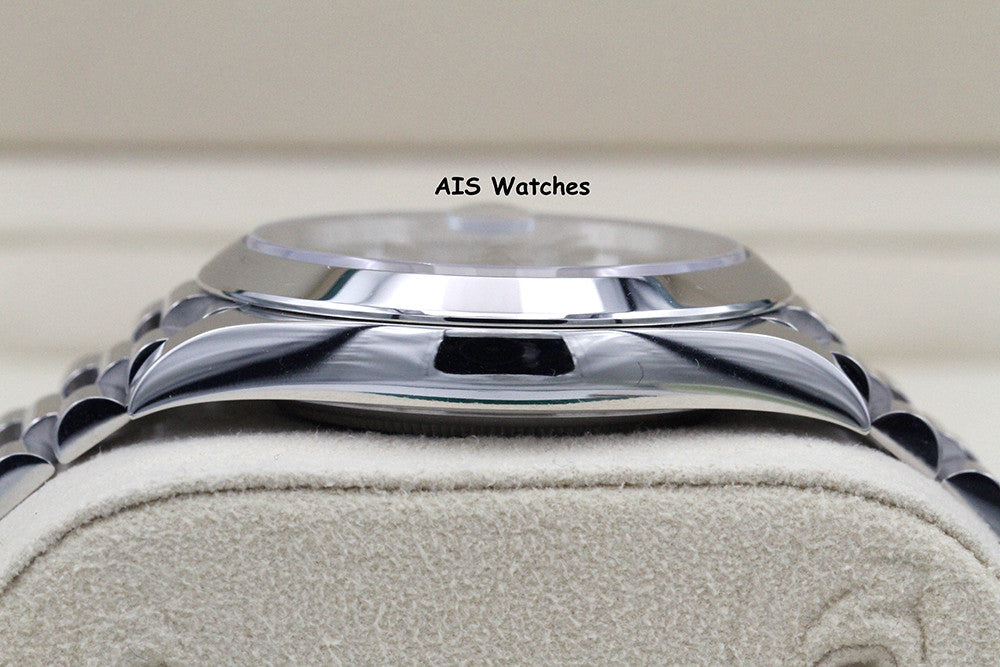 Rolex 228206 Platinum DayDate 40MM DD40 Ice Blue Diagonal Motif Dial B&P