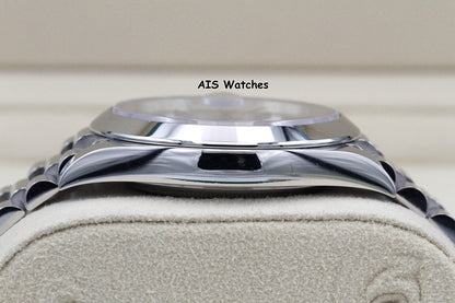 Rolex 228206 Platinum DayDate 40MM DD40 Ice Blue Diagonal Motif Dial B&P
