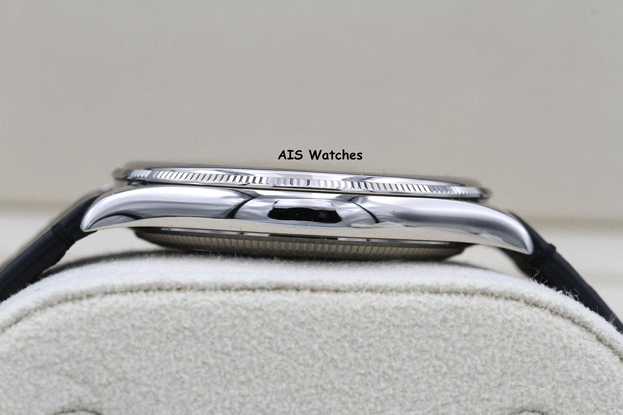 BNIB Rolex 52509 Perpetual 1908 18K White Gold Black Dial Leather Strap 39MM BP
