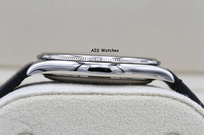 BNIB Rolex 52509 Perpetual 1908 18K White Gold Black Dial Leather Strap 39MM BP